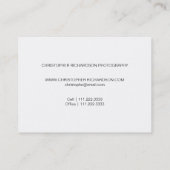 Eenvoudig en elegant Visitekaartje voor fotografie (Achterkant)