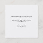 Eenvoudig en elegant Visitekaartje voor fotografie (Achterkant)