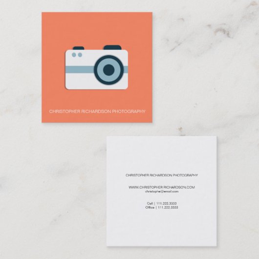 Eenvoudig en elegant Visitekaartje voor fotografie (Voorkant / Achterkant)