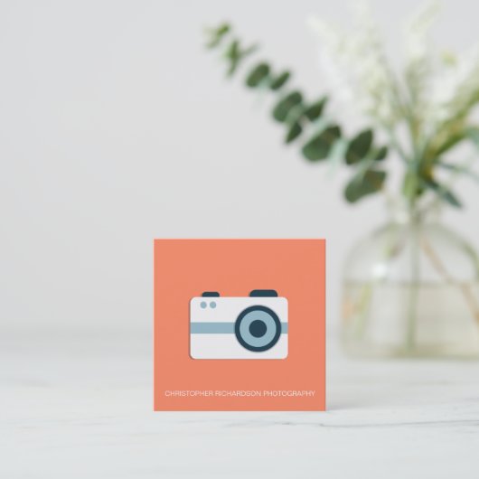 Eenvoudig en elegant Visitekaartje voor fotografie (Staand voorkant)