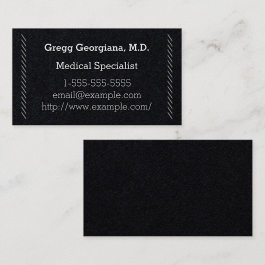 Eenvoudig en elegant Visitekaartje voor medische s (Voorkant / Achterkant)