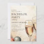 Eenvoudig en elegant vrijgezellenfeest kaart (Voorkant)