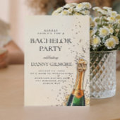 Eenvoudig en elegant vrijgezellenfeest kaart