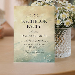 Eenvoudig en elegant vrijgezellenfeest kaart