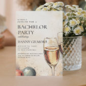 Eenvoudig en elegant vrijgezellenfeest kaart