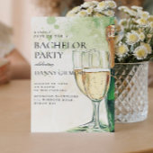Eenvoudig en elegant vrijgezellenfeest kaart