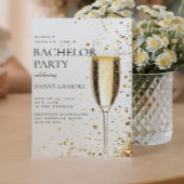 Eenvoudig en elegant vrijgezellenfeest kaart