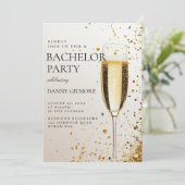 Eenvoudig en elegant vrijgezellenfeest kaart (Staand voorkant)