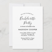 eenvoudig en elegant vrijgezellenfeest kaart (Voorkant)