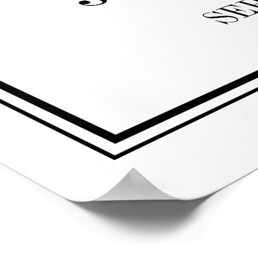 Eenvoudig en elegant Weddenschap Welkomstteken Pos Poster (Hoek)