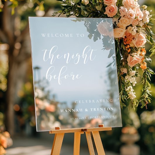 Eenvoudig en elegant Welkom in de nacht voor Acryl Bord