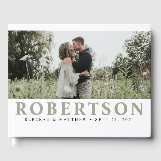 Eenvoudig en Elegant Wit | Foto Gastenboek (Voorkant)