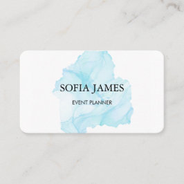 Eenvoudig en elegant zwart en blauw Visitekaartje