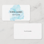 Eenvoudig en elegant zwart en blauw Visitekaartje (Voorkant / Achterkant)