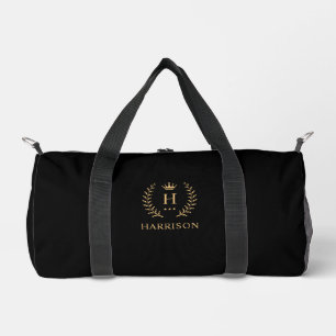 Eenvoudig en elegant zwart goud monogram plunjezak
