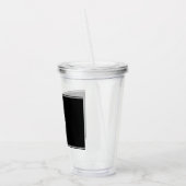 Eenvoudig en Elegant Zwart-Wit Aangepast Initiaal Acryl Drinkbeker (Links)