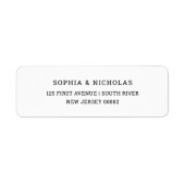 Eenvoudig en elegant zwart-wit etiket (Voorkant)