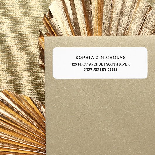 Eenvoudig en elegant zwart-wit etiket