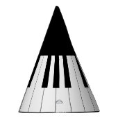 Eenvoudig en elegant zwart-wit piano-toetsenbord feesthoedjes (Rechts)