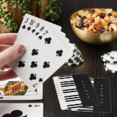 Eenvoudig en elegant zwart-wit piano-toetsenbord pokerkaarten (Insitu)