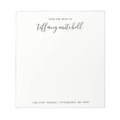 Eenvoudig en elegant zwart-wit | Typografie Notitieblok (Voorkant)