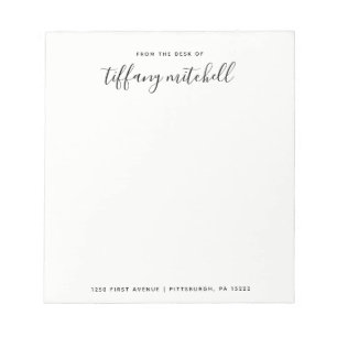 Eenvoudig en elegant zwart-wit Typografie Notitieblok