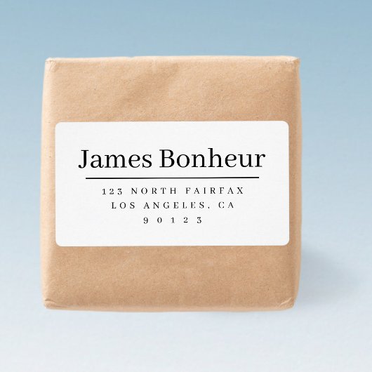 Eenvoudig en geavanceerd retouradres etiket