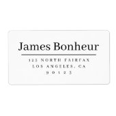 Eenvoudig en geavanceerd retouradres etiket (Voorkant)