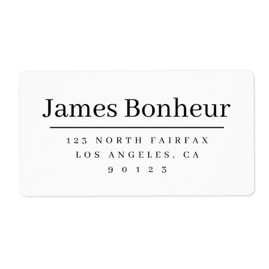 Eenvoudig en geavanceerd retouradres etiket (Voorkant)