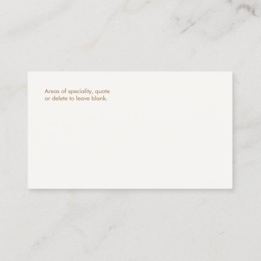 Eenvoudig en geavanceerd Visitekaartje (Achterkant)