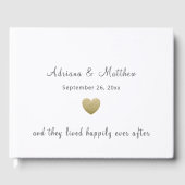 Eenvoudig en gelukkig ooit na een gouden hart brui gastenboek (Voorkant)