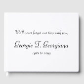 Eenvoudig en Gepersonaliseerd condoleanboek Gastenboek (Voorkant)