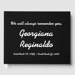 Eenvoudig en Gepersonaliseerd sympathieboek Gastenboek