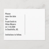 Eenvoudig en goedkoop opslaan van de datum aankond aankondigingskaart (Achterkant)