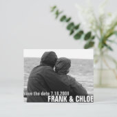 Eenvoudig en goedkoop opslaan van de datum aankond aankondigingskaart (Staand voorkant)