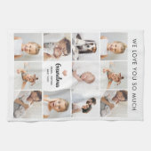 Eenvoudig en grafisch | Hart Foto-collage voor oma Theedoek (Horizontaal)