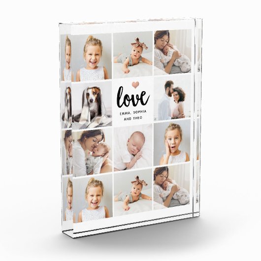 Eenvoudig en grafisch kleuren | Liefde met hart Fotoblokken (Links)