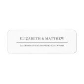 Eenvoudig en grafisch modern terugkeeradres etiket (Voorkant)