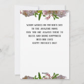 Eenvoudig en grafisch | Roze bloemen Moeder Dagen Feestdagenkaart (Achterkant)