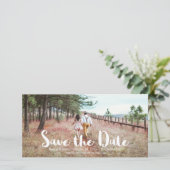 Eenvoudig en grillig Save the Date (Staand voorkant)