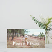 Eenvoudig en groothoekwerk en gehuwd feestdagenkaart (Staand voorkant)