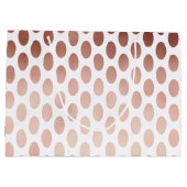 eenvoudig en helder roos goudpolka - dots patroon large cadeautasje (Achterkant)