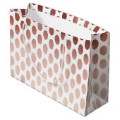 eenvoudig en helder roos goudpolka - dots patroon large cadeautasje (Achterkant Gekanteld)