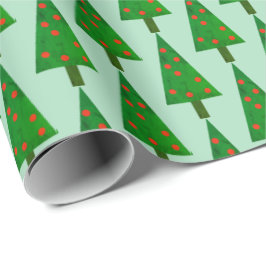 Eenvoudig en helderder kersttenteken, verpakt papi cadeaupapier