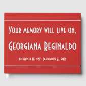 Eenvoudig en interessant begrafenis/memorial Guest Gastenboek (Voorkant)