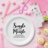 Eenvoudig en klaar om scheidingspartnerschap te co papieren bordje (Feest)