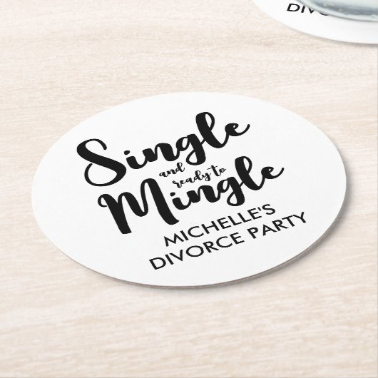 Eenvoudig en klaar om scheidingspartnerschap te co ronde kartonnen onderzetter (Gebogen)