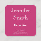 Eenvoudig en klasdecorator-Visitekaartje Vierkante Visitekaartje (Voorkant)