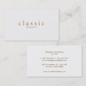 Eenvoudig en klassiek mooi licht grijs minimalisti visitekaartje (Voorkant / Achterkant)