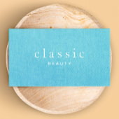 Eenvoudig en klassieker: Turquoise Blue Linen look Visitekaartje